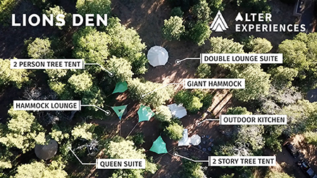 Glamping Laguna Campground Aerial Map